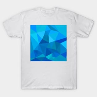 Moonstone Blue Abstract Low Polygon Background T-Shirt